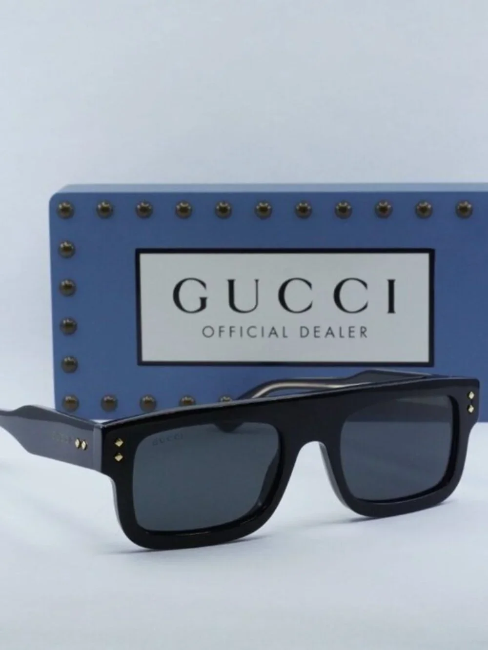 Gucci GG1085S 001 Square Sunglasses - Black/Grey